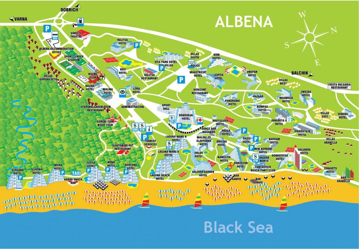 kort albena, Bulgarien