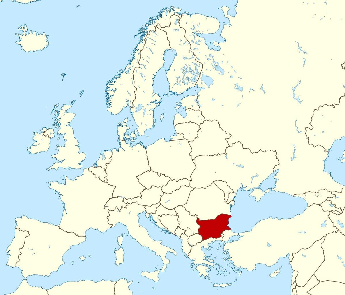 verden kort, der viser, Bulgarien