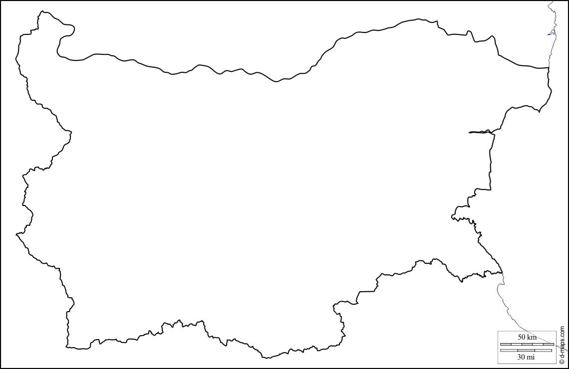 kort over Bulgarien kort oversigt