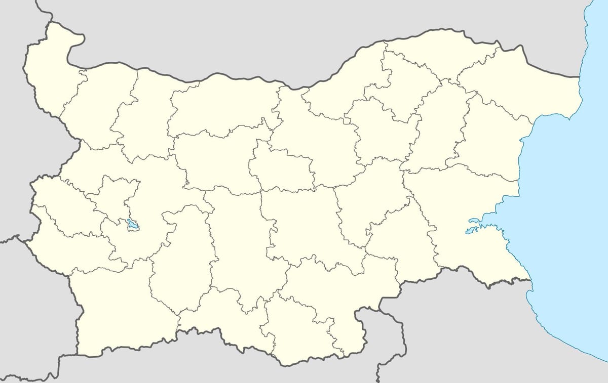 kort over Bulgarien kort vektor