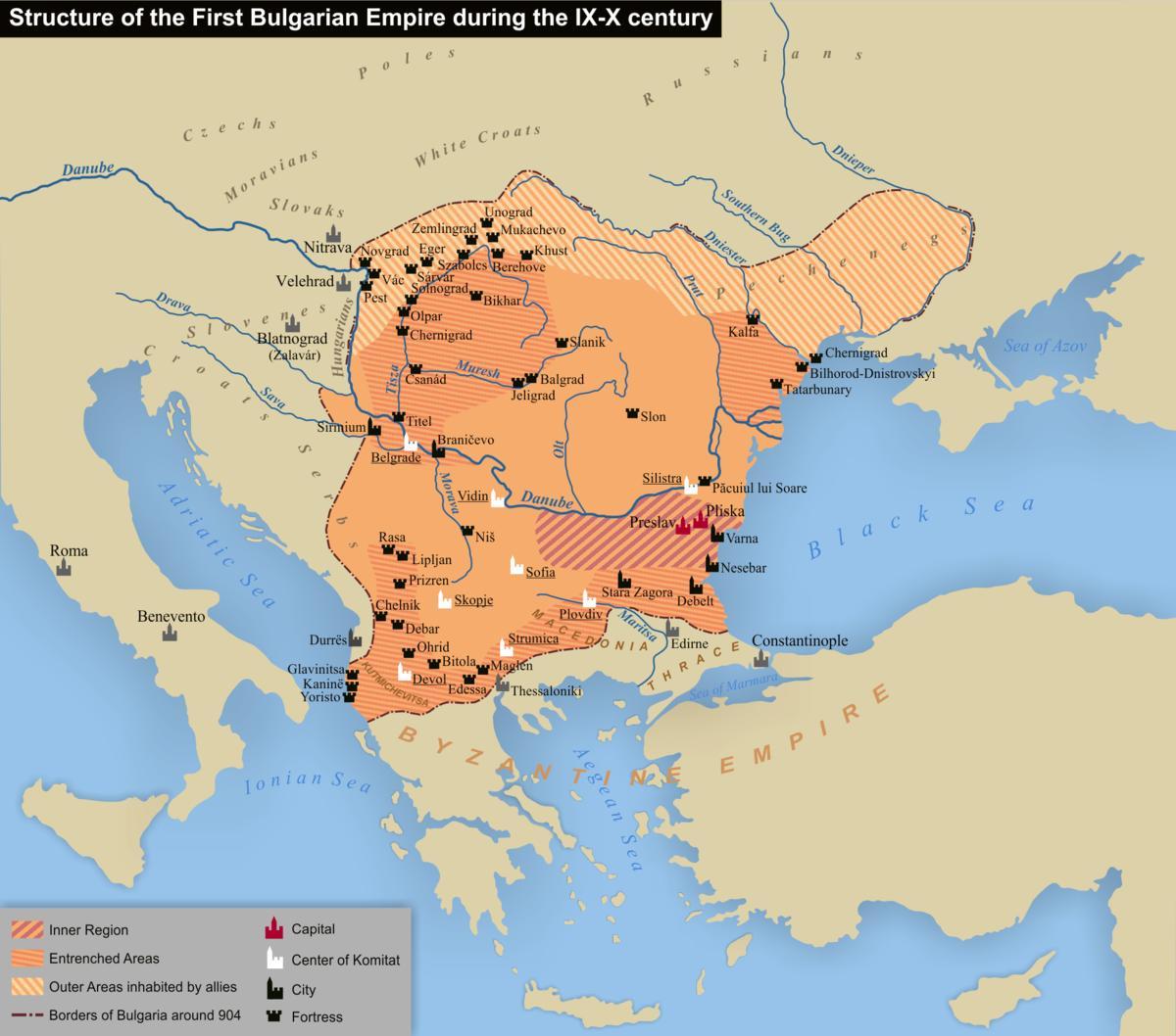 kort bulgarske imperium