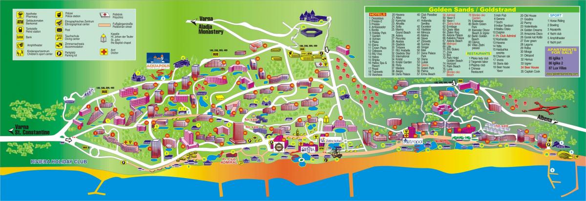 golden beach, Bulgarien kort