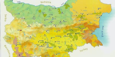 Kort over Bulgarien klimaet