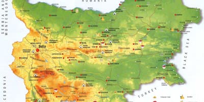 Bulgarske bjerge kort